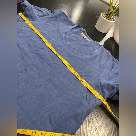 FLAX 100% linen lagenlook tunic blouse L - Picture 5 of 5